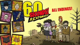 60 Seconds Reatomized almost EVERY ending SPOILERS [upl. by Eirameinna]