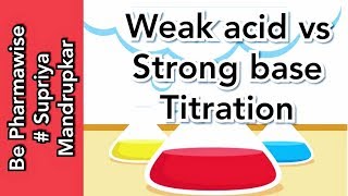 Neutralization curves Acid base titrations Weak acid vs Strong base  Be Pharmawise [upl. by Oruntha374]