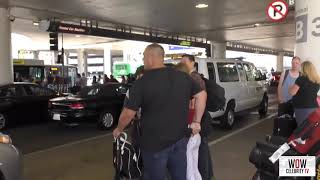 lily rose depp and john christopher depp iii arriving at lax airport in los angeles mp4 HD [upl. by Lubeck]