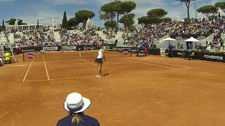 Sevastova vs Bencic Foro Italico 2019 Court Level View [upl. by Fonz]