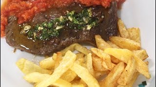 Delicioso ¡BISTEC con PAPAS FRITAS 🍟 Como hacer un bistec suave al estilo de JGQ [upl. by Dripps666]