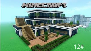 Minecraft Build a Large Villa Three floors 12 [upl. by Lessirg340]