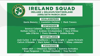 Delaney amp Treacy on the Ireland squad for Belgium and Switzerland [upl. by Nurat100]