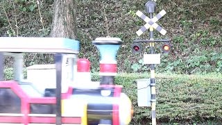 青梅鉄道公園ミニSL踏切  mini train mini railway crossing [upl. by Longo5]