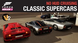 Classic Supercar Cruise and some racing  F40 959 Diablo XJ220 McLaren F1  Forza Horizon 3 [upl. by Harvie]