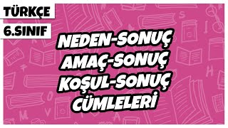 6 Sınıf Türkçe  NedenSonuç SebepSonuç AmaçSonuç ve KoşulSonuç ŞartSonuç Cümleleri  2022 [upl. by Neyugn]