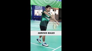 Badminton Service Rules [upl. by Arahc]