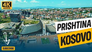 Prishtina 2023  Kosovo  VIDEO BY DRONE  4K [upl. by Naahs]