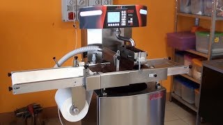 Unica Chocolate enrobing machine [upl. by Annahsar]