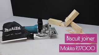 Biscuit Joiner Makita PJ7000  Tools for woodworking [upl. by Utham]