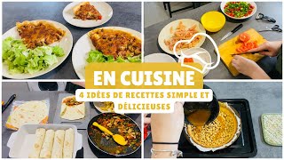 CUISINE ENSEMBLE  4 IDÉES DE RECETTES simple et délicieuses 😋 [upl. by Adahsar]