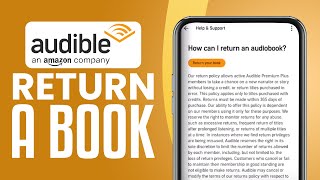 How To Return A Book On Audible 2024 Simple Tutorial [upl. by Bayard202]