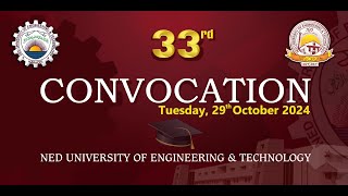 33rd Convocation of the NED University of Engineering and Technology [upl. by Fini]