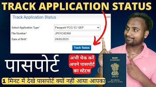 TRACK PASSPORT APPLICATION STATUS Passport Status Kaise Check Kare In 2023  Problem Solve LifeProo [upl. by Aleunam]