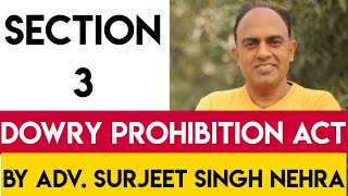 Section 3 of Dowry Prohibition Act 1961 [upl. by Carolee]