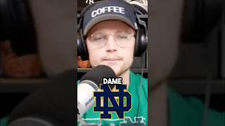 A Freudian slip from a Notre Dame fan notredame collegefootballl podcast shorts [upl. by Analaj]