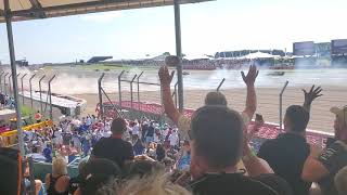 Max verstappen Crash silverstone 2021 from copse grandstand [upl. by Aneladdam]