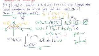59 Olasılık  İki boyutlu rasgele değişkenler  Kovaryans ve korelasyon 2 [upl. by Calisa]