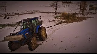 Drone Abattage de peupliers fayards et pins  Entreprise Robert Marey  New Holland Tm 155 [upl. by Milli]