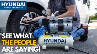 Reviews of The Hyundai HY5508 8L Quiet Air Compressor  See what the people think reviews [upl. by Lebar]