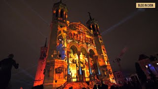 Basilique Fourvière  Extrait spectacle La Région des Lumières  Fête des Lumières Lyon 2021 [upl. by Tratner]