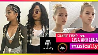 SiAngie Twins VS Lisa and Lena Musically Compilation l The Best of Musically [upl. by Selie]