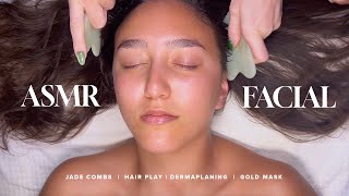 ROYAL ASMR FACIAL  Gold Mask amp Hydrafacial [upl. by Hulton]