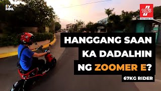 Part 1 Honda Zoomer E Range Test 67 Kg Rider  Honda Electric  Electric Vehicle Manila [upl. by Auqinahs]