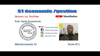 Microéconomie S1 EconomieGestion Partie 1 [upl. by Dash504]