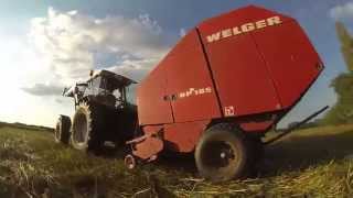 Hafer Stroh pressen Agrostar 631 mit Welger RP 165 [upl. by Leahcimdivad]