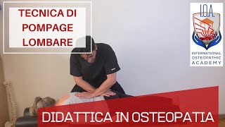 Come effettuare una manovra di decompressione e pompage lombare osteopatico [upl. by Hermosa]