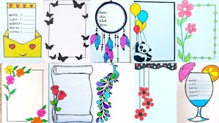 10 Beautiful Project Border Designs  Project Assignment Note Book Decoration Ideas Border Design [upl. by Raamaj191]