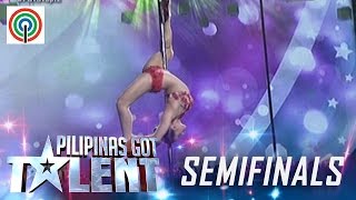 Pilipinas Got Talent Season 5 Live Semifinals Celine Velayo  Pole Dancer [upl. by Shaylynn]