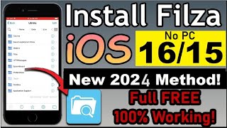 How to Download amp Install Filza File Manager iOS 1516 without PC  Full FREE 100 Working  No PC [upl. by Rein801]