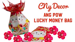 Easy Ang pow Lucky Money Bag Origami  DIY Chinese New Year Red Packet Lantern  CNY 2024 [upl. by Nayab]