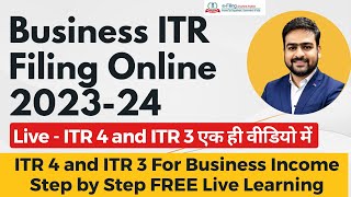 Business ITR Filing Online 202324  How to File ITR For Business Income  ITR Filing For Business [upl. by Olympias]