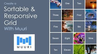 Create a Sortable amp Responsive Grid With Muuri [upl. by Anicnarf555]