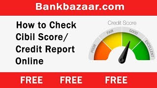 How to check CIBIL Score FREE  Get Credit Report Online Bankbazaarcom  cibil score check free [upl. by Levina935]