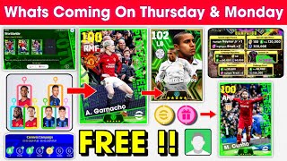 What Is Coming On Thursday amp Next Monday In eFootball 2024 Mobile  Upcoming Potw amp Free Coins 🤩🔔 [upl. by Borchers149]