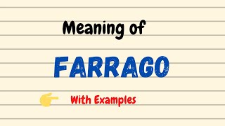 Meaning of Farrago  English Vocabulary Words  Word Of The Day  UrduHindi [upl. by Lizabeth]