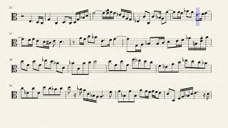 Schindlers List Theme Song viola solo sheet music [upl. by Nabalas]