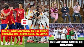 ESPAÑA ALEMANIA final adelantada en la EURO 2024 Inglaterra sufre en octavos de final  Exclusivos [upl. by Airdni]