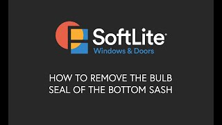 How to Remove and Replace a Bulb Seal from the Bottom Sash [upl. by Emixam]