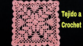 Cómo Tejer a Crochet paso a paso éste Lindo Cuadrado Carpeta How to Crochet Granny SquareCrochê [upl. by Schubert]