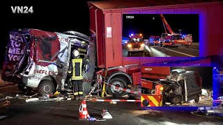 04102023  VN24  Transporter rast auf LKW  dramatischer Unfall auf A1 bei Unna [upl. by Annnora408]