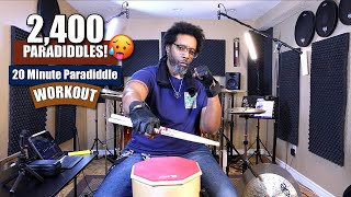 2400 Paradiddles  20 Minute Paradiddle Workout  All Levels [upl. by Lund]