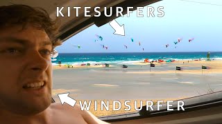 Windsurfer Being Forced To Kitesurf For The Almost First Time [upl. by Wittie]