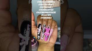 Anti Valentines Nails Collab shorts fyp nailart [upl. by Noemi575]