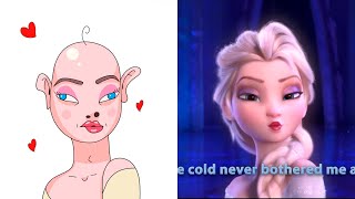 Frozen Elsa Song Funny Drawing Meme  Part 2 [upl. by Eddana]