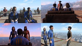 Nora and Nate talking with companions TOGETHER fallout4 fallout gaming [upl. by Tibbetts]